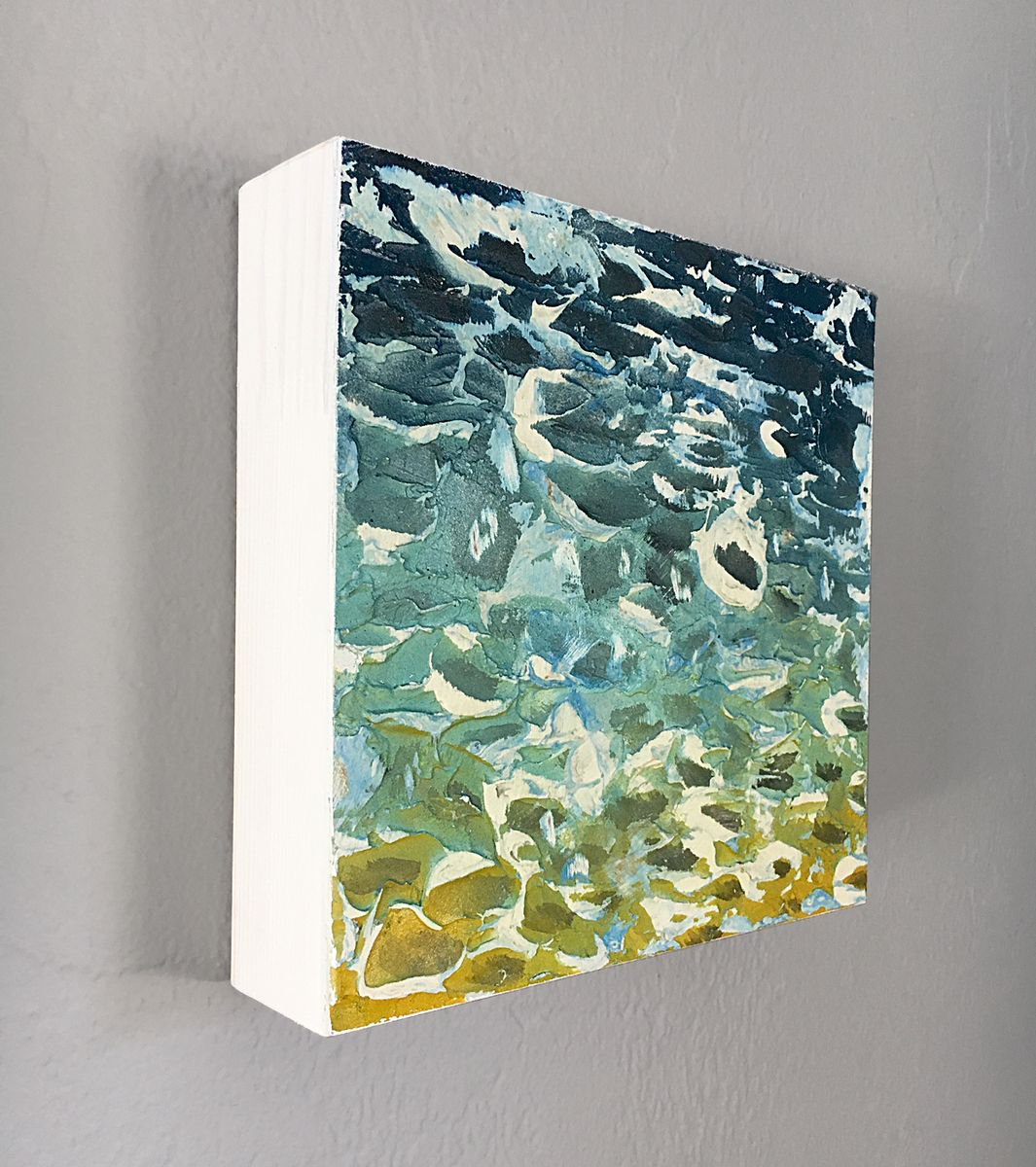SEA 8x8x2 20x20x5cm Contemporary Art by Bo Kravchenko by Bo Kravchenko
