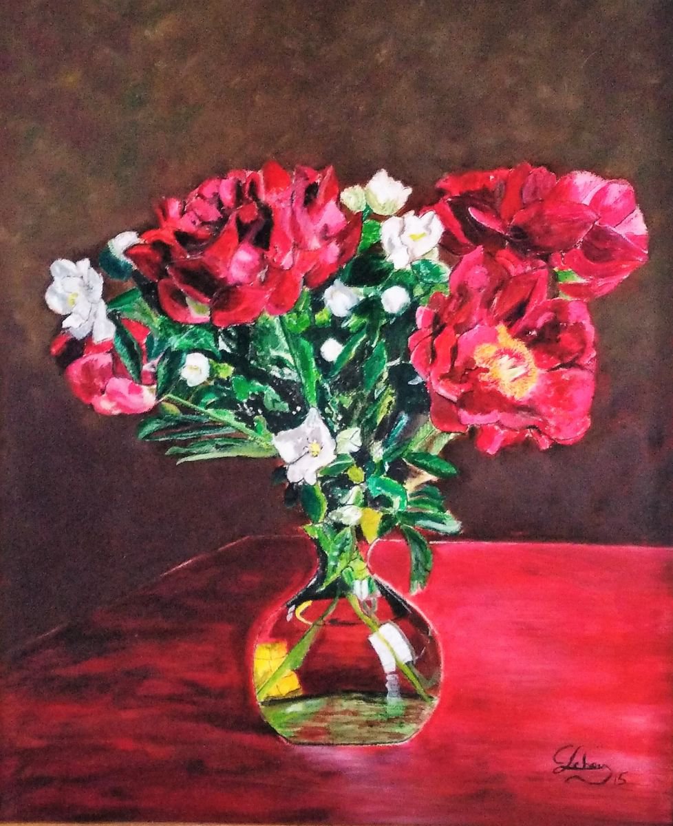 Flowers the peonies by Isabelle Lucas