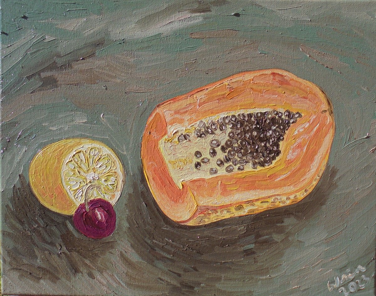 Papaya, lemon & cherry by Kirsty Wain