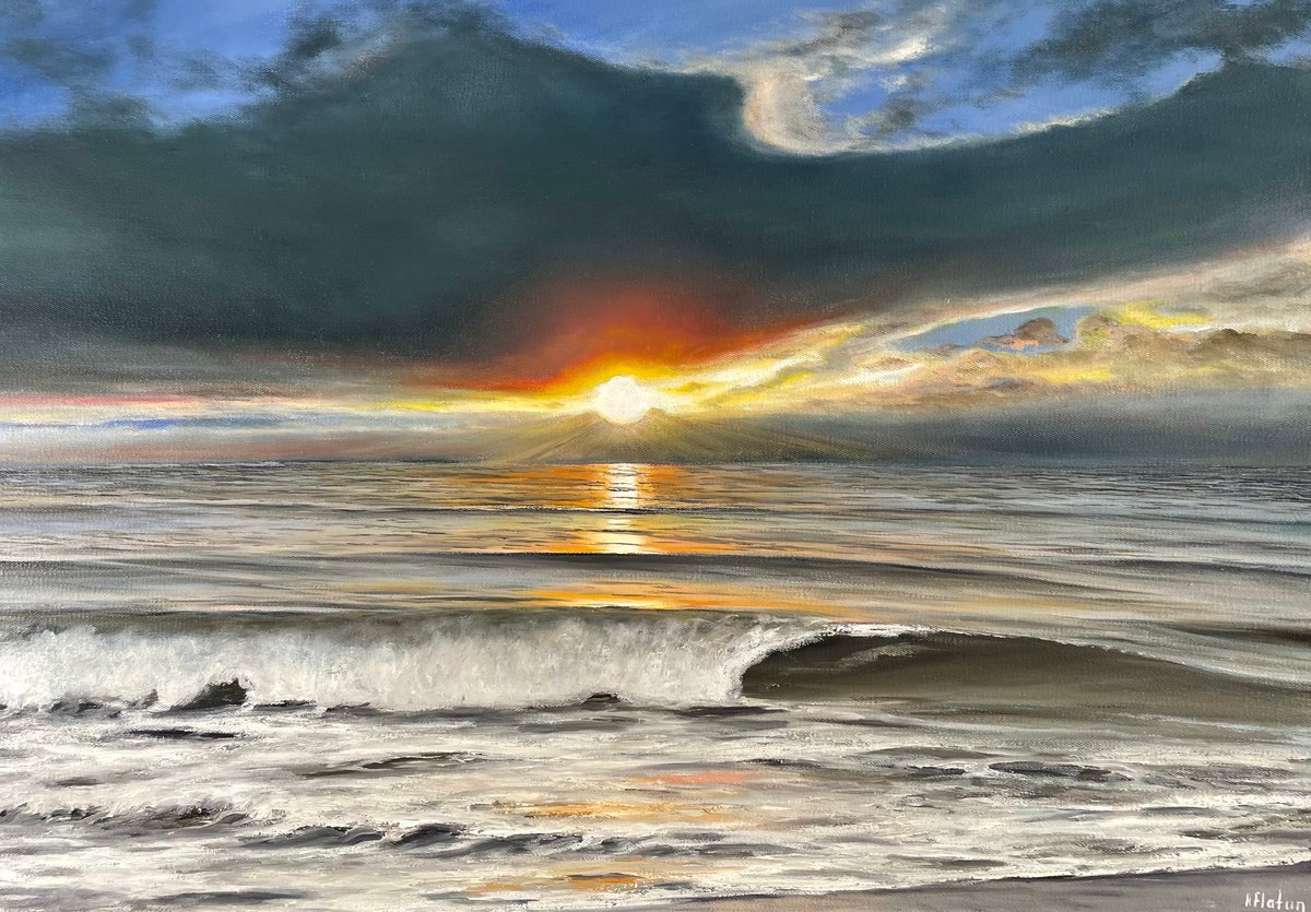 SUNSET SEA by Aflatun Israilov