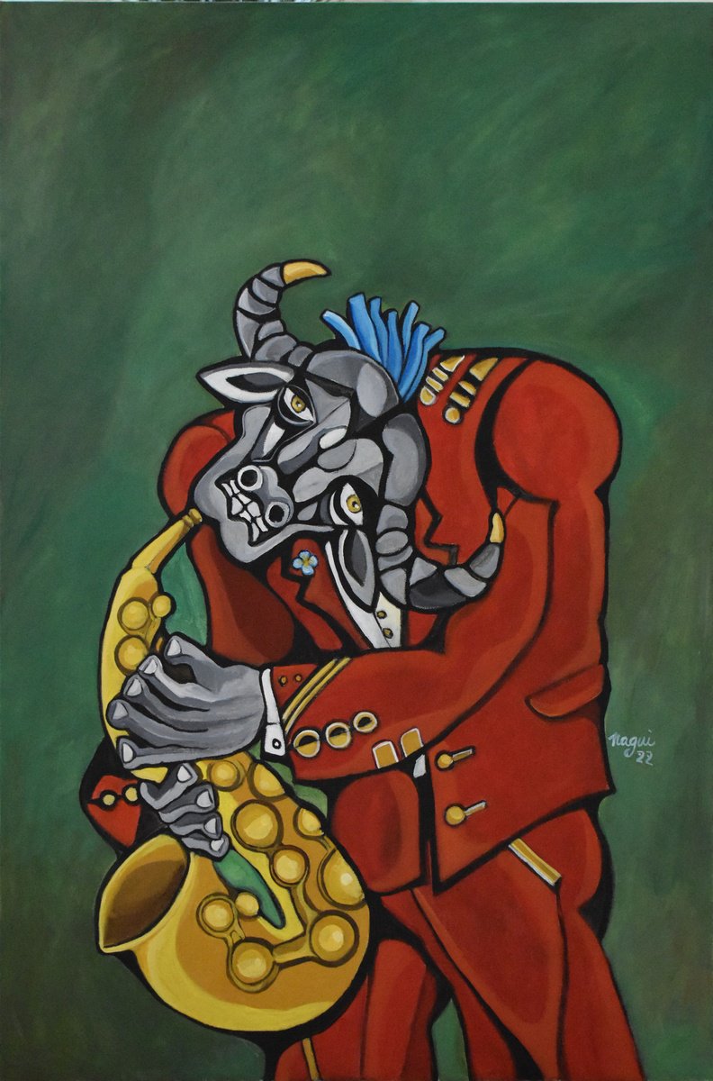 Buffalo Bull and his golden saxophone by Nagui