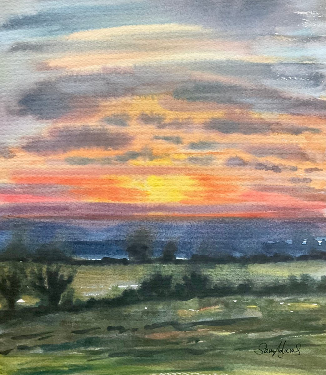 Dorset sunset coast by Samantha Adams