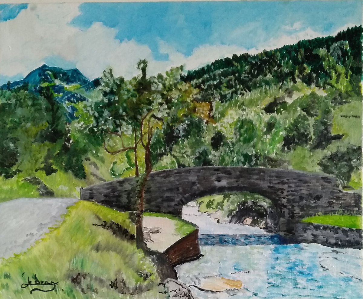 River and mountains by Isabelle Lucas