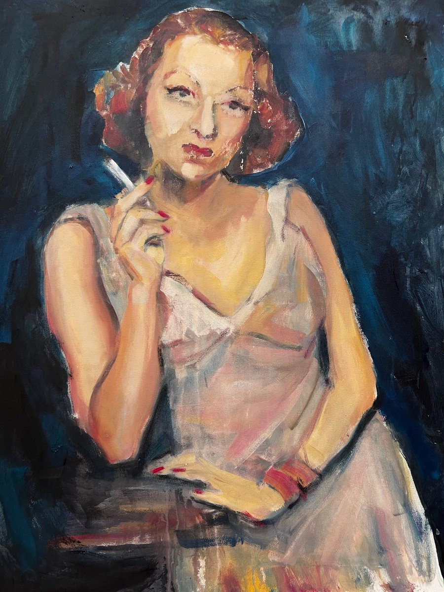 Woman with cigarette by Liubou Sas