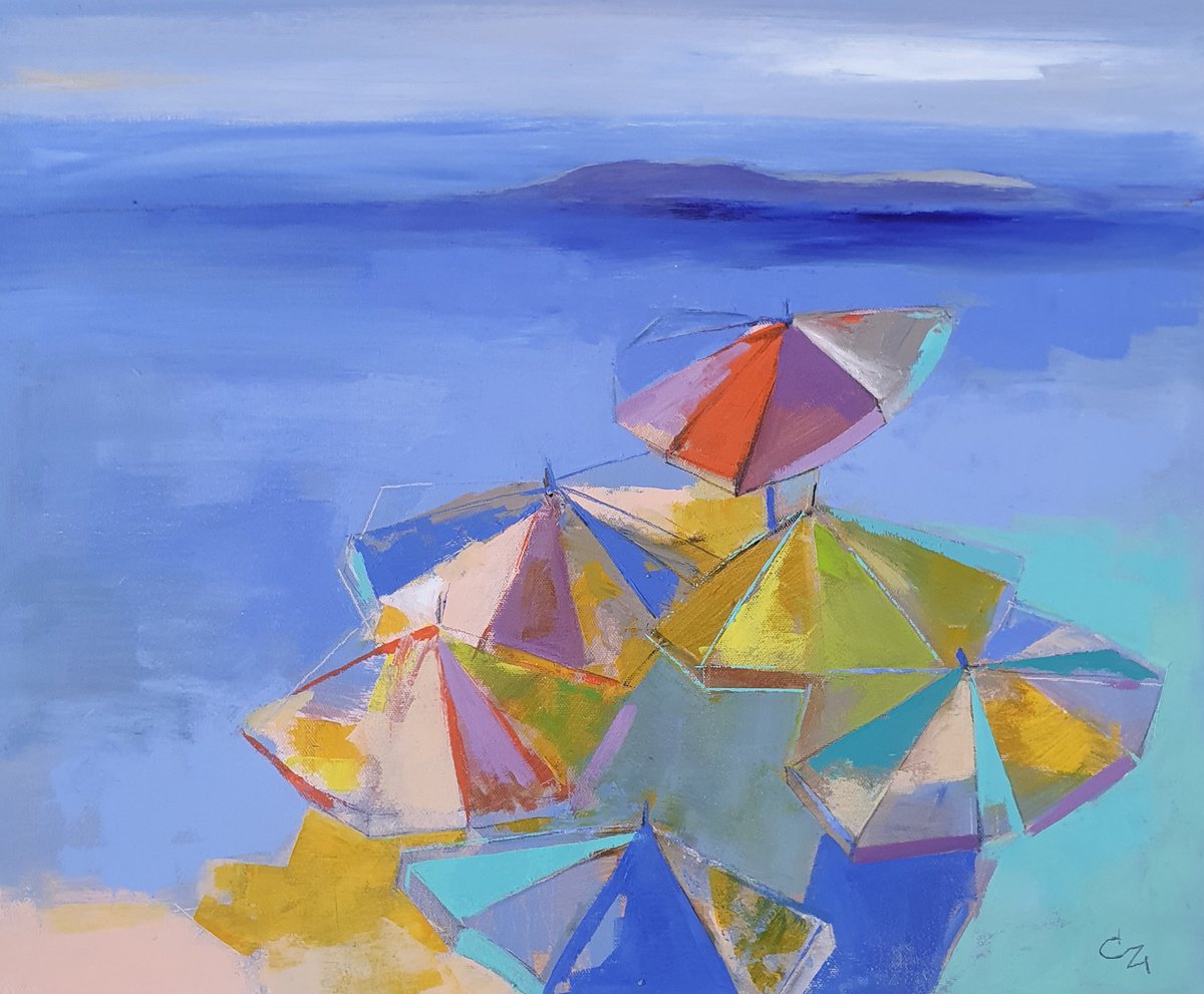 beach umbrellas by Victoria Cozmolici