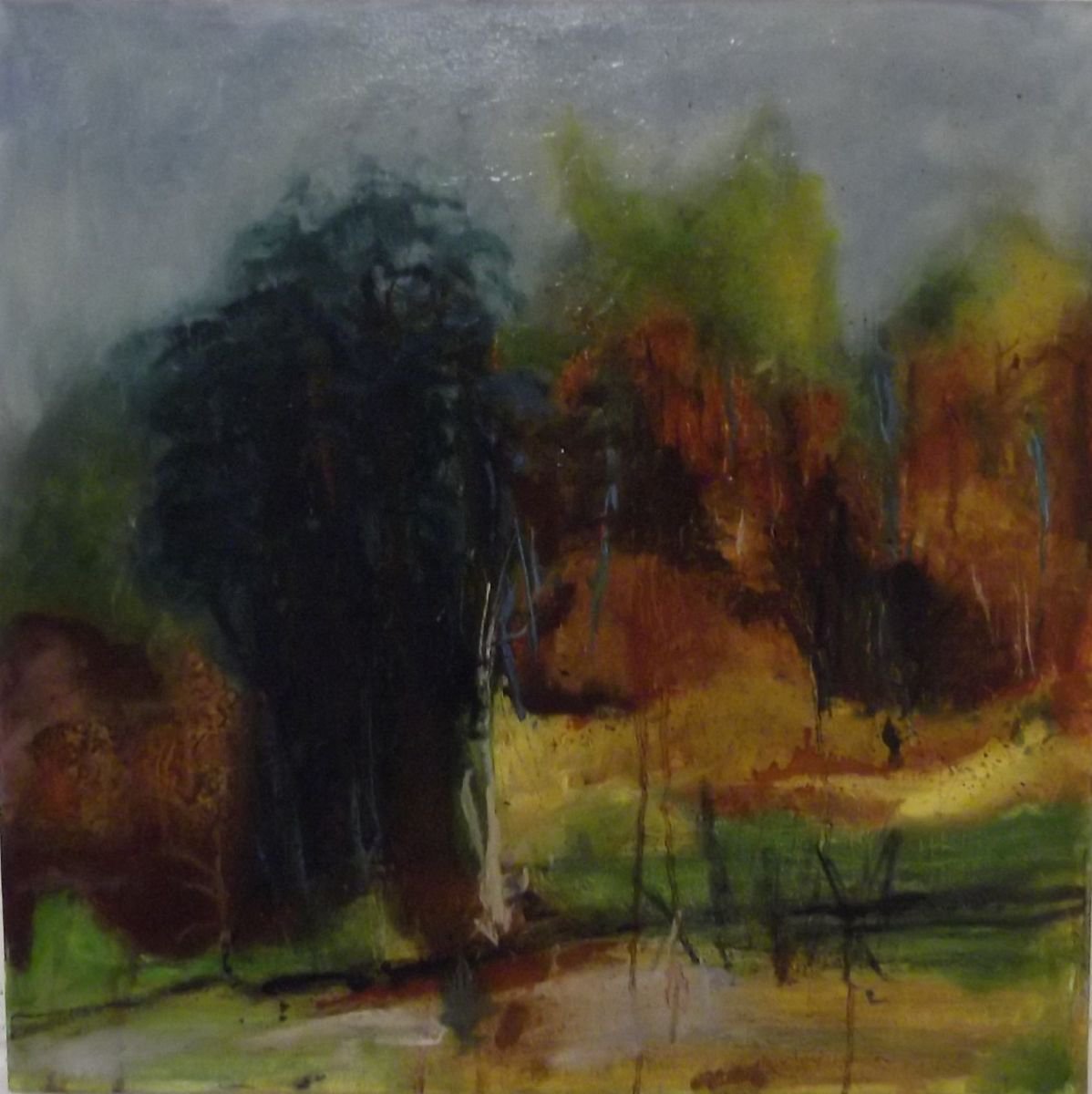 Winter Decends - Pine Trees by Cecilia Virlombier