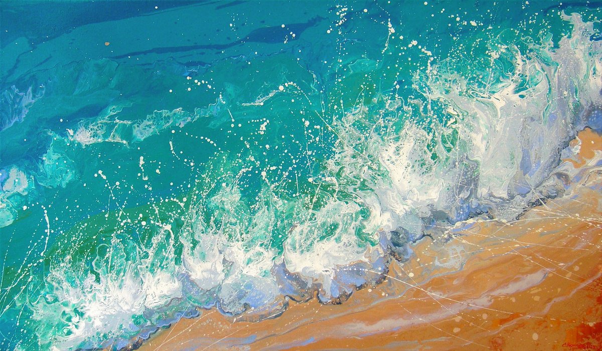 47.2 - ? Turquoise Sea, Seascape by Irini Karpikioti