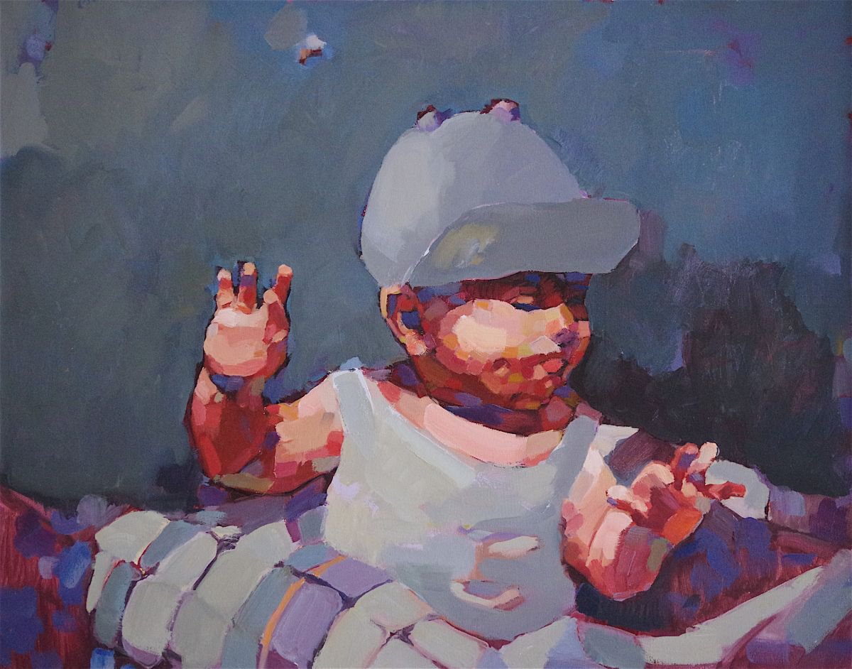 Baby Portrait, Figurative oil Painting, Original artwork, One of a kind Signed with Certif... by Vahe Yeremyan