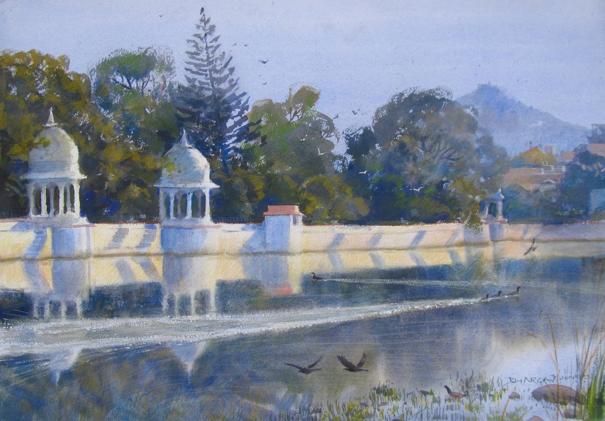 Late afternoon at lakeside by Bhargavkumar Kulkarni