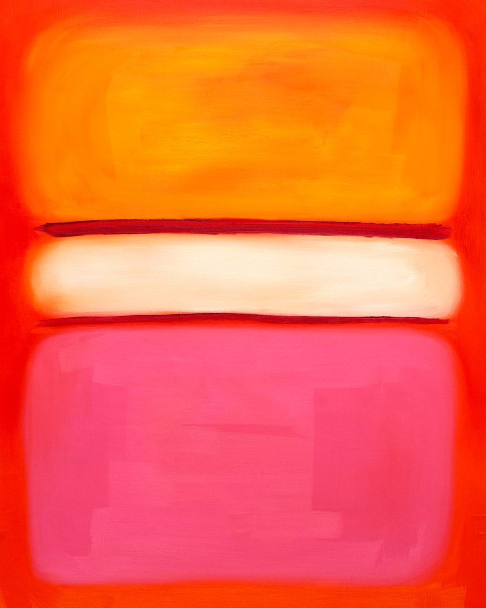 Orange White Pink by Nataliia Sydorova