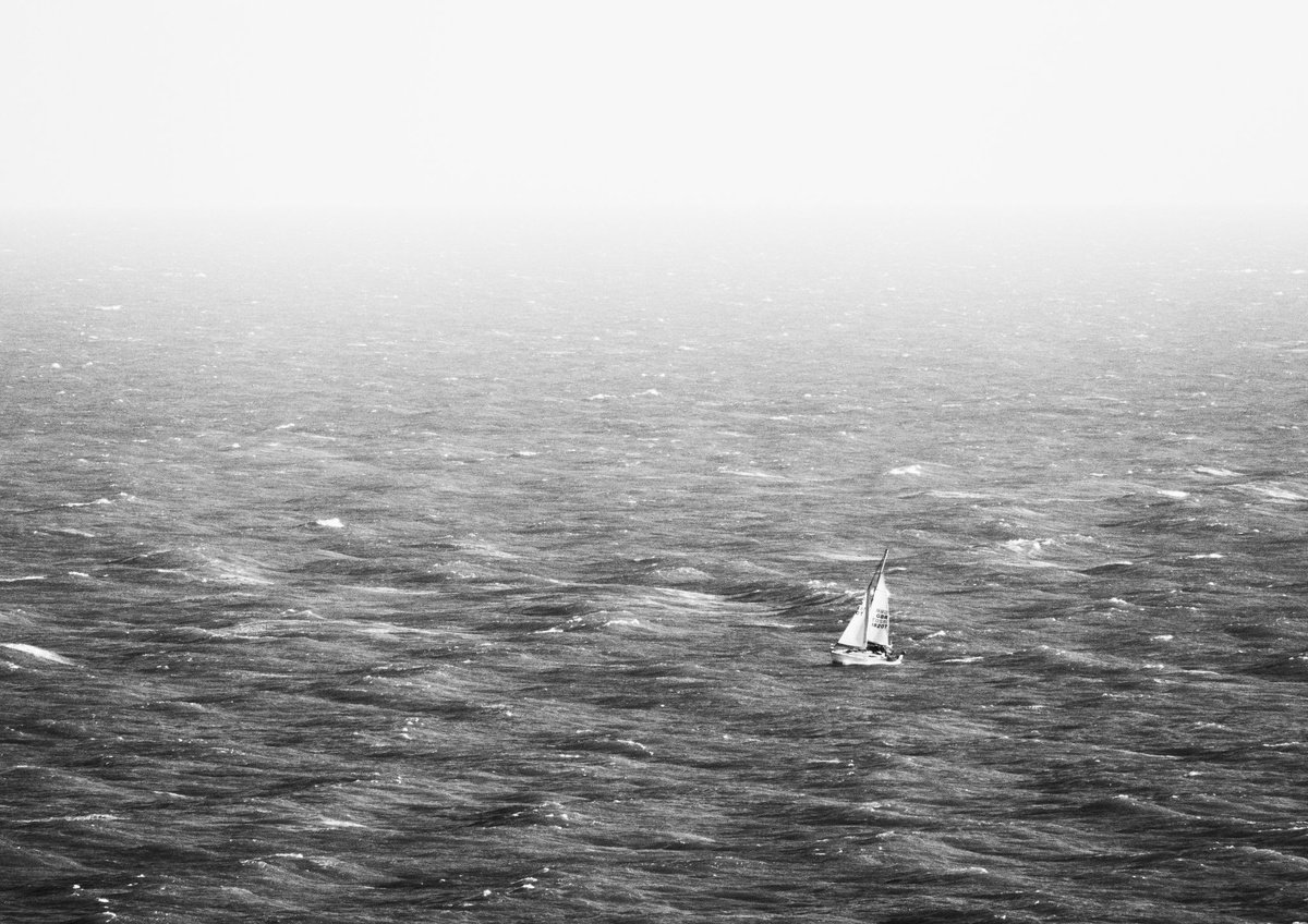 Sailing Boat in The Channel [Framed; also available unframed] by Charles Brabin
