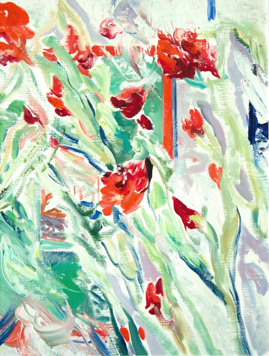 The Red Gladioli by Daria Galinski