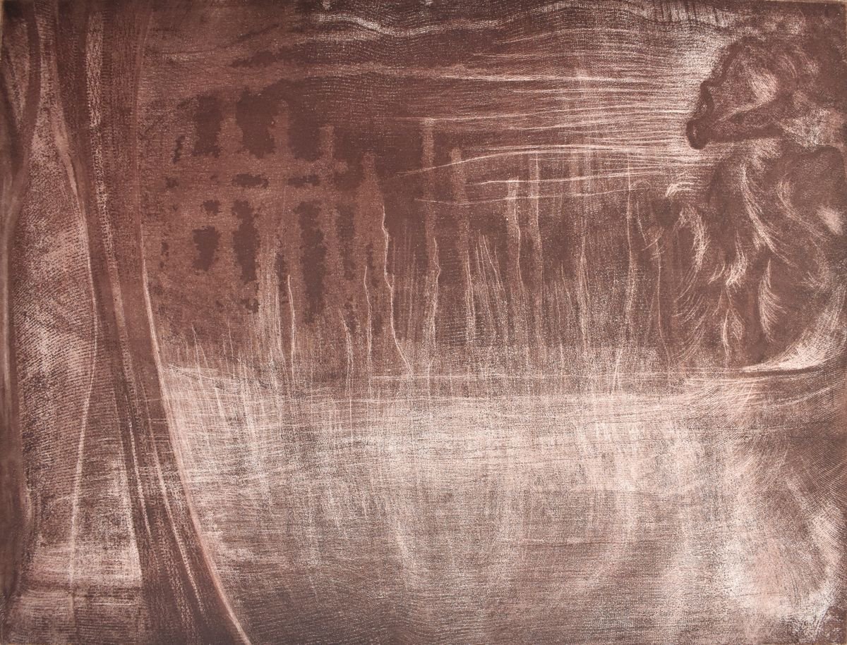 Paesaggio astratto rosso marte by Milena Nicosia