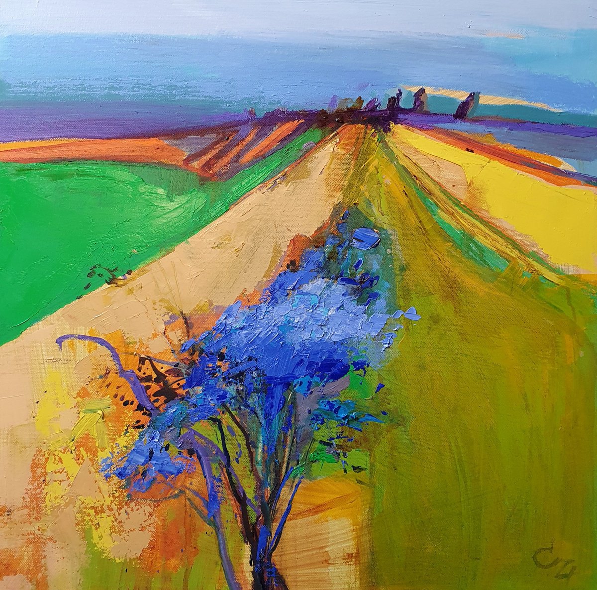 Blue flowers by Victoria Cozmolici