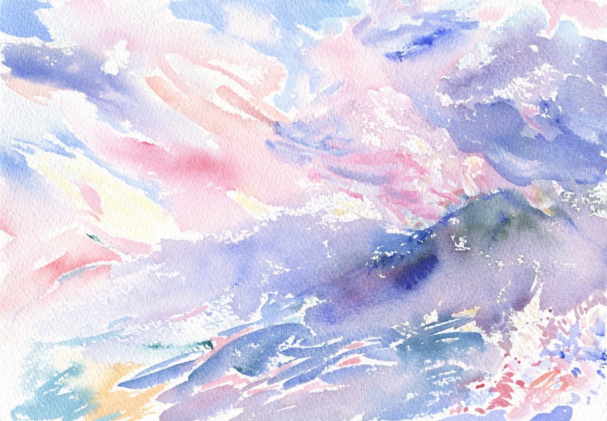 Sunset seascape. Mediterranean Series #14 by Daria Galinski