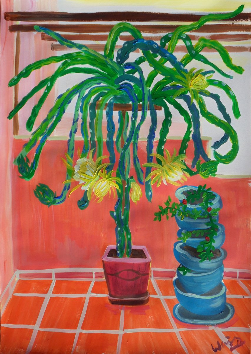 Balcony with Dragon Fruit by Kirsty Wain