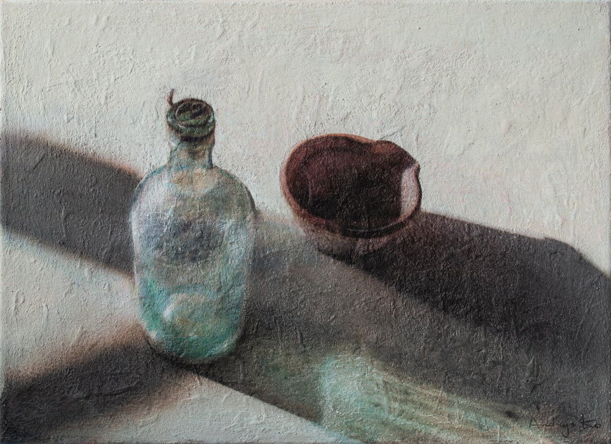 Still Life With Old Bottle by Andrejs Ko