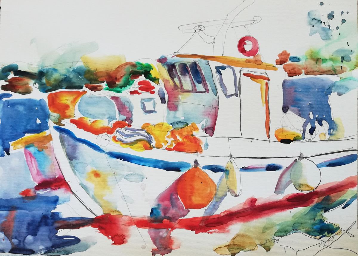Greek Harbor by Jelena Djokic